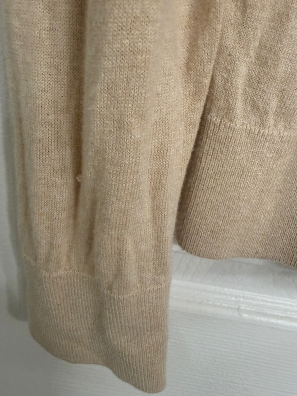 QUINCE Lightweight Cashmere Blend Sweater | Neutral Beige | XL - Picture 6 of 8